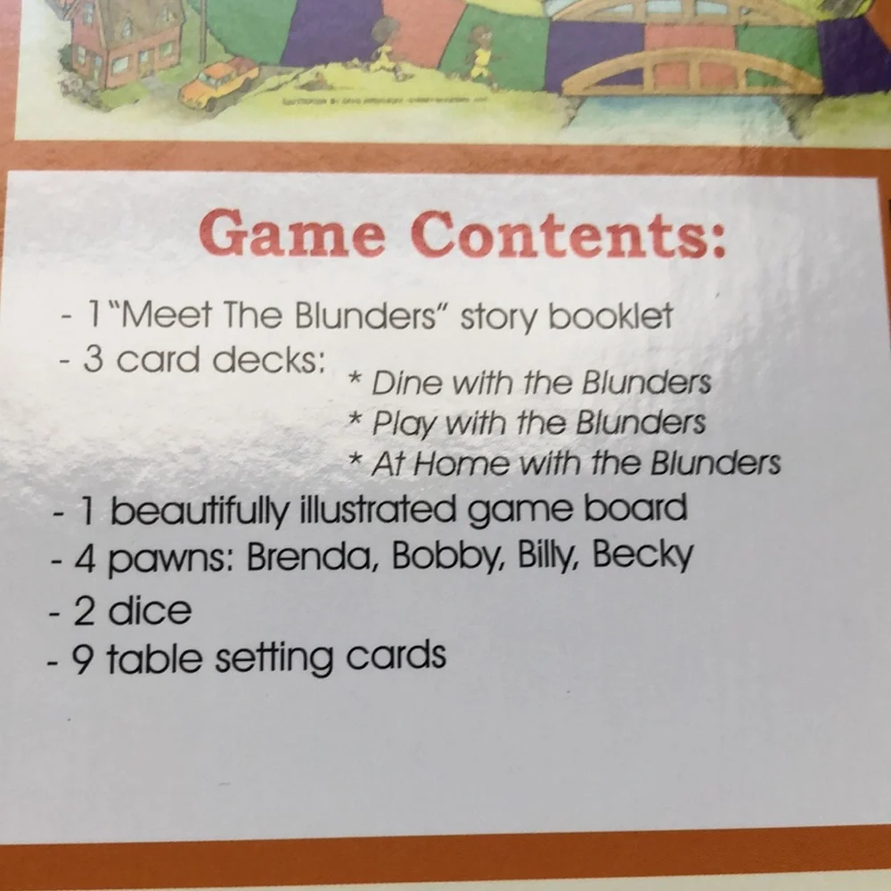 New Children’s Board Game Blunders Manners Game For Kids Ages 5-10
